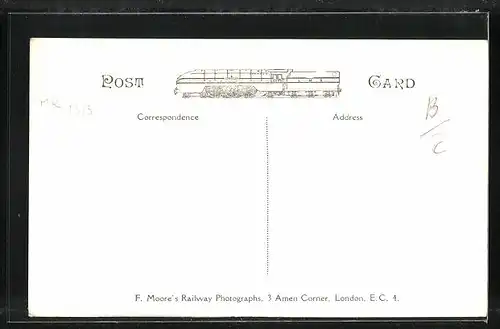 Foto-AK Englische Eisenbahn, Lokomotive No. 1313