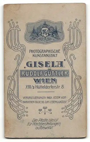 Fotografie Rudolf Güttler, Wien, Portrait junge Dame in weissem Kleid