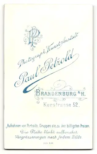 Fotografie Paul Petzold, Brandenburg a/H, Portrait Herr in Anzug mit Krawatte