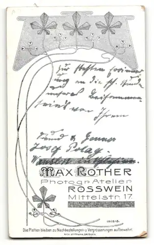 Fotografie Max Rother, Rosswein, Portrait Edelmann im eleganten Anzug