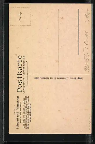 AK Schweiz, Eidgenössische Volksabstimmung 1920 über den Beitritt zum Völkerbund