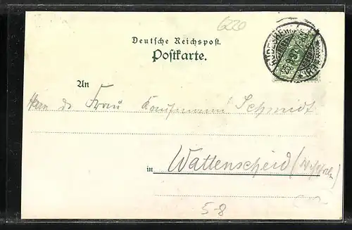 Lithographie Niederwald, Zahnradbahn, National Denkmal, Burg Rheinstein