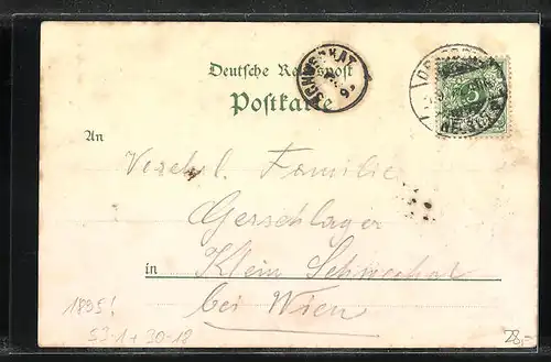 Vorläufer-AK Germania mit Schwert und Krone, Zur Erinnerung an die glorreichen Jahre 1870-71