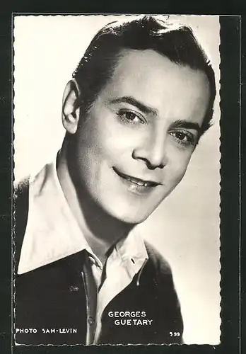 AK Schauspieler Georges Guetary mit lächelndem Gesicht