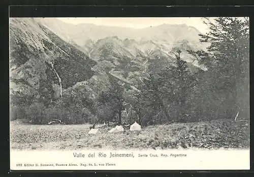 AK Valle del Rio Jeinemeni, Blick ins Tal mit Gebirgskette
