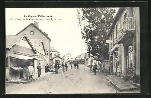 AK Camp de la Courtine, Avenue de la Gare