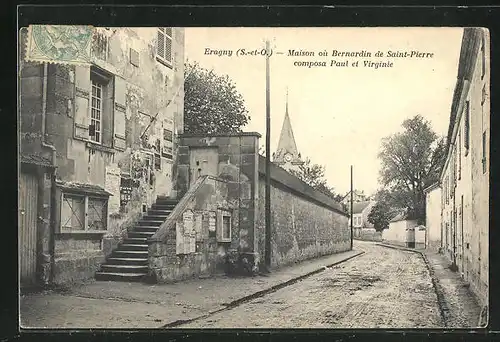 AK Eragny, Maison ou Bernardin de Saint-Pierre composa Paul et Virginie