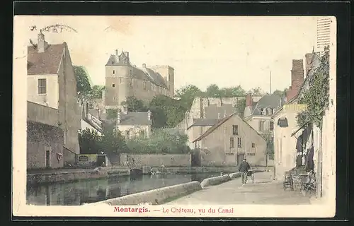 AK Montargis, Le Chateau, vu du Canal