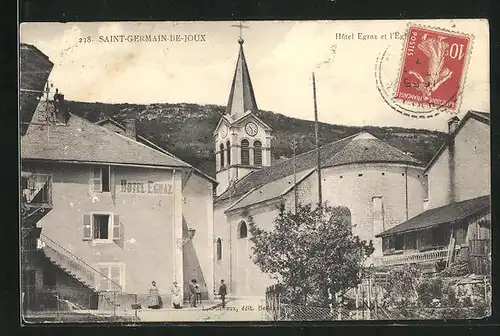 AK Saint-Germain-de-Joux, Hotel Egraz et l`Èglise