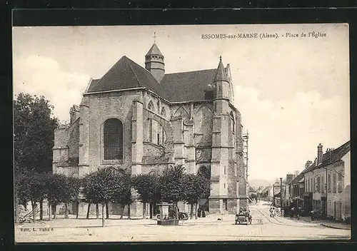 AK Essomes-sur-Marne, Place de l`Èglise