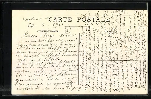 AK Pibrac, Procession sortant de l`Ancienne Eglise