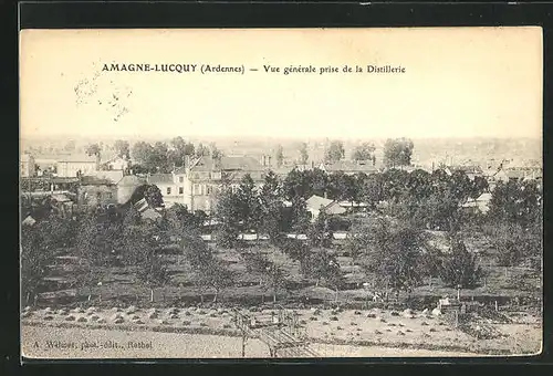 AK Amagne-Lucquy, Vue gènèrale prise de la Distillerie