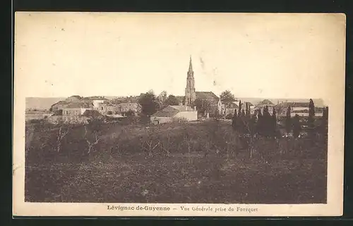 AK Lèvignac-de-Guyenne, Vue Gènèrale prise du Fourquet