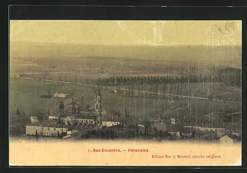 AK Bon-Encontre, Panorama aus der Vogelschau