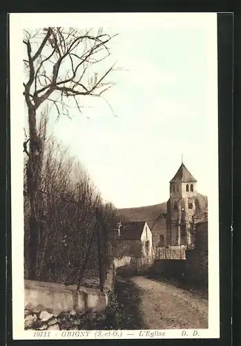 AK Grigny, Vue sur l`Eglise