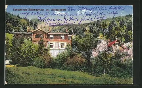 AK Görbersdorf, Sanatorium Blitzengrund mit Umgebung