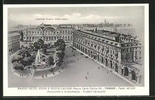 AK Torino, Grand Hotel Roma e Rocca Cavour, Piazza Carlo Felice 60, Stazione Princip, Porta Nova