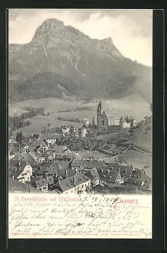 AK Eisenerz, St. Oswaldikirche und Pfaffenstein