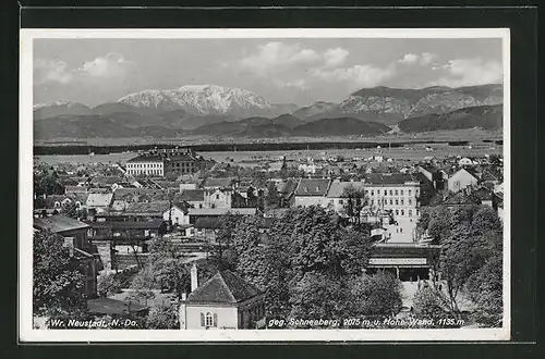 AK Wr. Neustadt, Panorama gegen Schneeberg