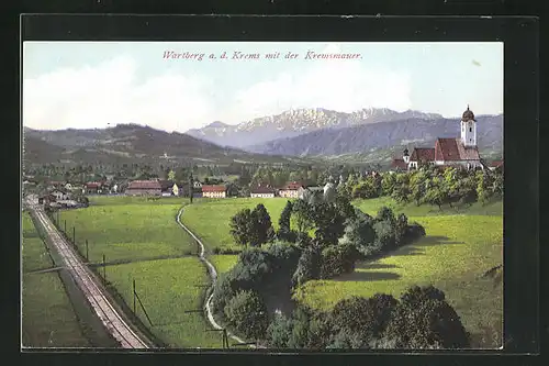 AK Wartberg a. d. Krems, Panorama mit der Kremsmauer