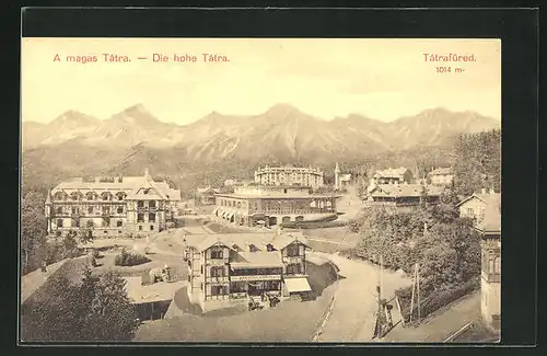 AK Die hohe Tatra / Tatrafüred, Panorama