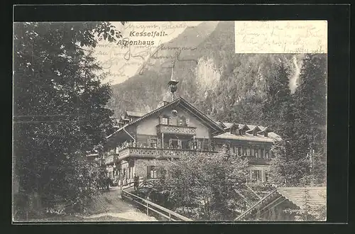 AK Kesselfall, Blick zum Alpenhaus
