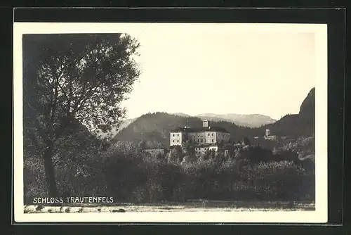 AK Trautenfels, Blick zum Schloss Trautenfels
