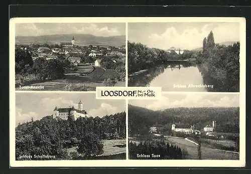 AK Loosdorf, Totalansicht, Schloss Schallaburg, Schloss Soos