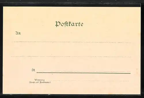 Lithographie Holzkirchen, Gasthof Oberbräu, Strassenansicht, Schulhaus und Kirche