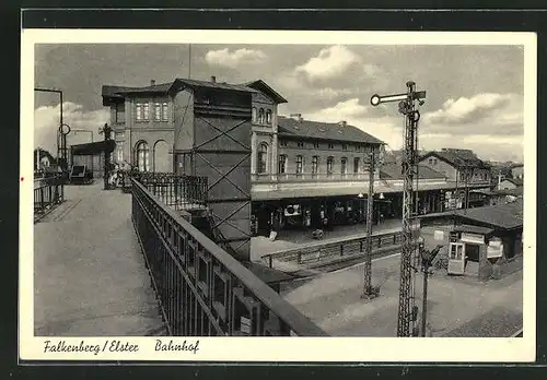 AK Falkenberg / Elster, Ansicht vom Bahnhof