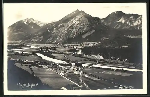 AK Jenbach / Tirol, Ortsansicht aus der Vogelschau