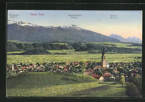 AK Thaur / Tirol, Ortsansicht aus der Vogelschau