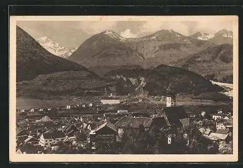 AK Bludenz, Ortsansicht mit Kirche