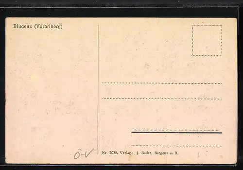 AK Bludenz, Ortsansicht aus der Vogelschau