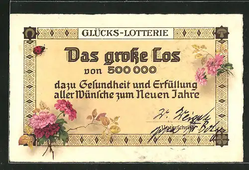 AK Glücks-Lotterie -Das grosse Los von 500000...