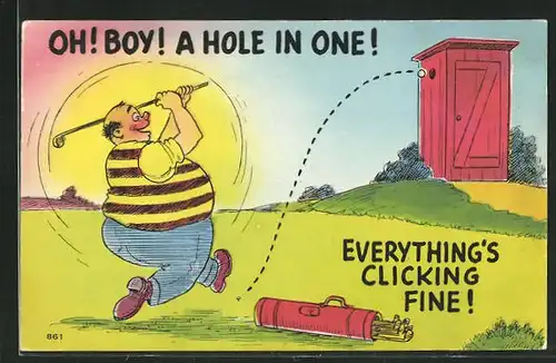 AK Oh! Boy! A hole in one - Everything`s clicking fine, Scherz, Golf