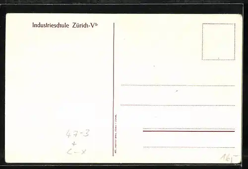 Künstler-AK Zürich, Maturtat 1917, Industrieschule