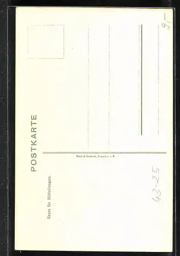 Künstler-AK Alfr. Block: Frankfurt a. Main, III. Wettstreit Deutscher Männergesangvereine 1909