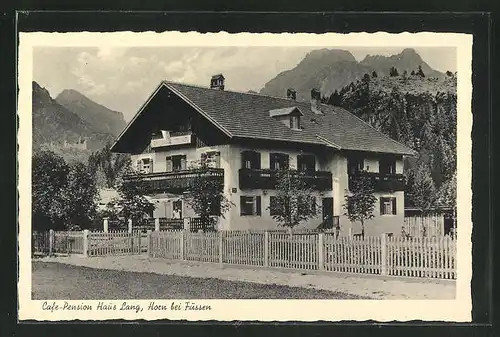 AK Horn / Bayern, Cafe-Pension Haus Lang