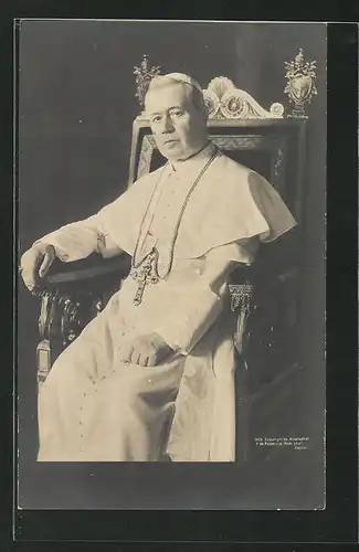 AK Portrait von Papst Pius X. in Robe