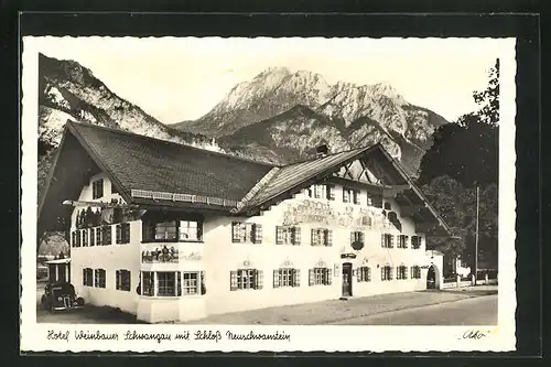 AK Schwangau, Hotel Weinbauer mit Schloss Neuschwanstein