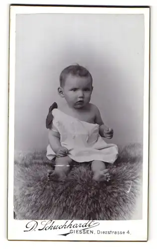 Fotografie D. Schuchhardt, Giessen, Portrait Säugling in Leibchen