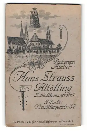 Fotografie Hans Strauss Altötting, Ansicht Altötting, Gnadenkapelle und Kirche am Kapellplatz