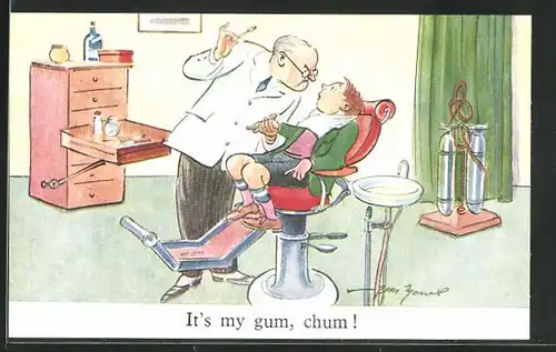 AK It`s my gum, chum!, Junge beim Zahnarzt