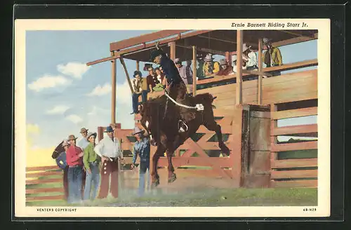 AK Ernie Barnett Riding Starr Jr., Rodeo