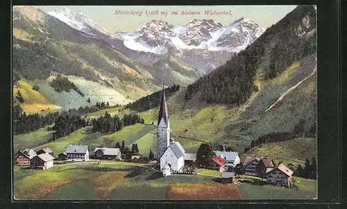 AK Mittelberg im kleinen Walstertal, Panorama