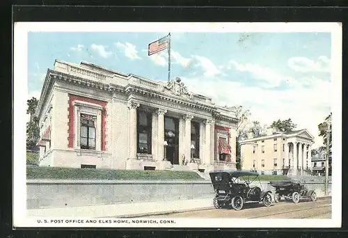 AK Norwich, Conn., U. S. Post Office and Elks Home