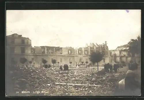 AK Messina, Collegio Militare, Zerstörungen nach dem Erdbeben