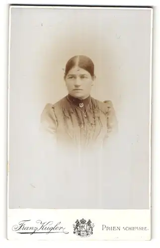 Fotografie Franz Kugler, Prien a. Chiemsee, Portrait einer Dame in einer Bluse