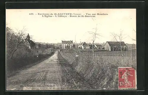 AK Moutiers, L`Eglise, L`Abbaye, Route de St. Sauveur